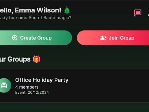 Application d'échange de cadeau